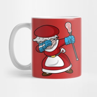 Lacrosse LAX Mrs Claus Christmas Mug